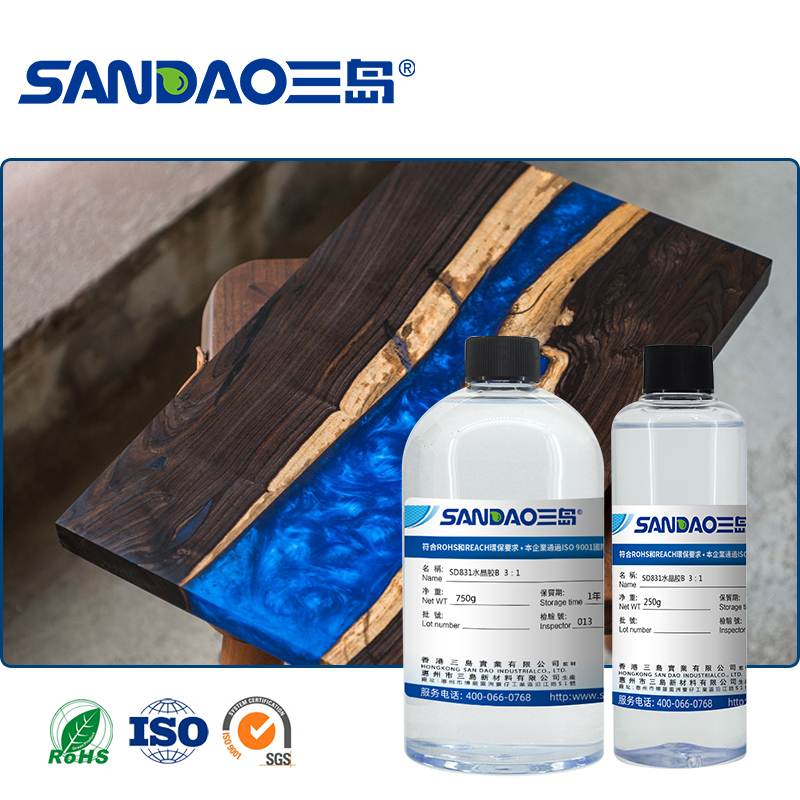 Roisín Epocsaí AB Glue River Table Handmade DIY Ultra-soiléir Criostail Buail Gliú Potú Agus Séalaithe Péinteáil Eiseamal Ceardaíochta Gliú Crua 3:1